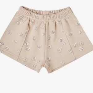 Rylee + Cru Tan Floral High Waist Shorts
